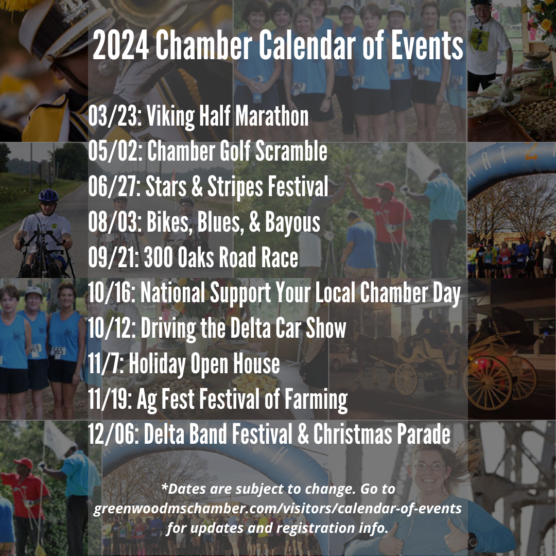 Calendar of Events | Greenwood, MS Chamber of Commerce