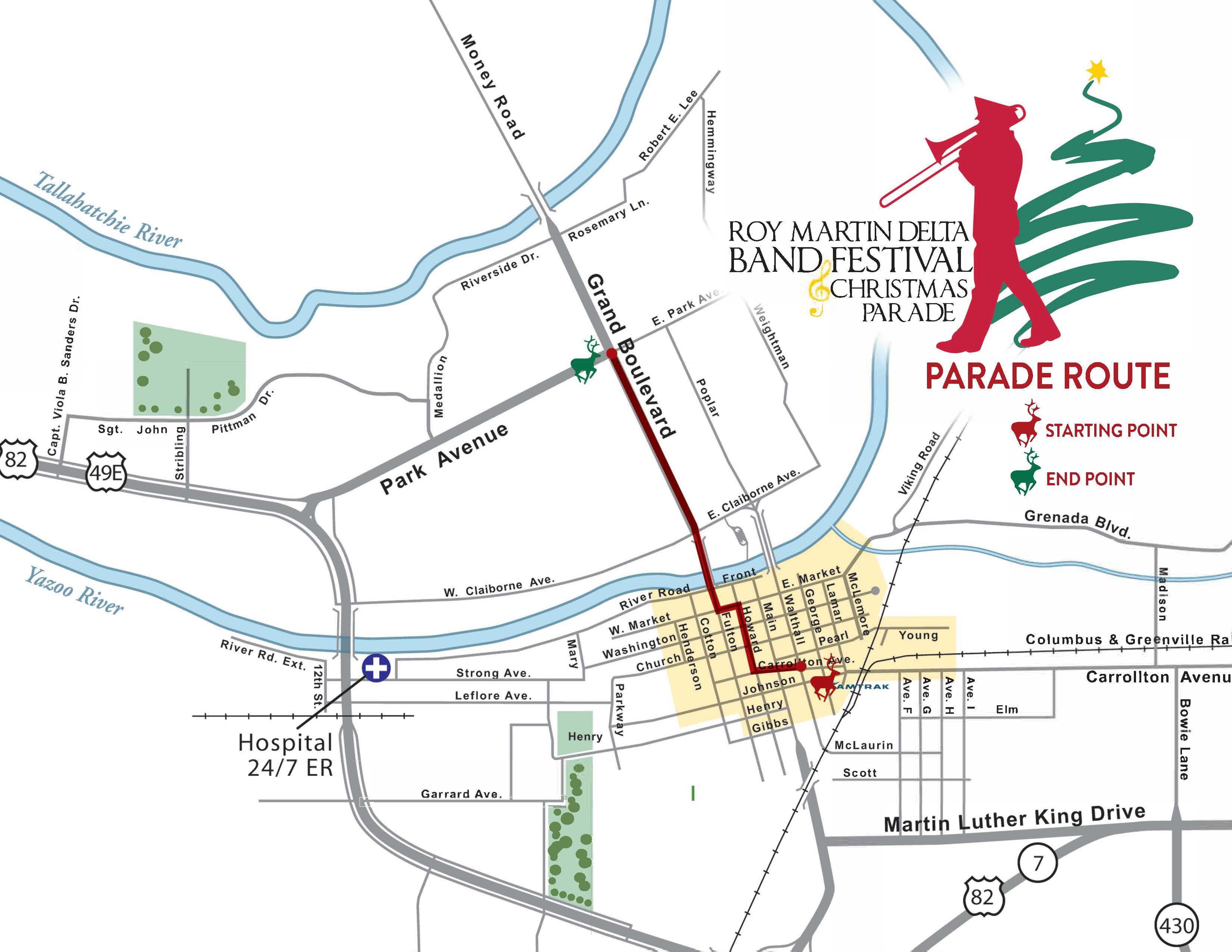 Carrollton Christmas Parade Route 2022 Delta Band Festival / Christmas Parade | Greenwood, Ms Chamber Of Commerce