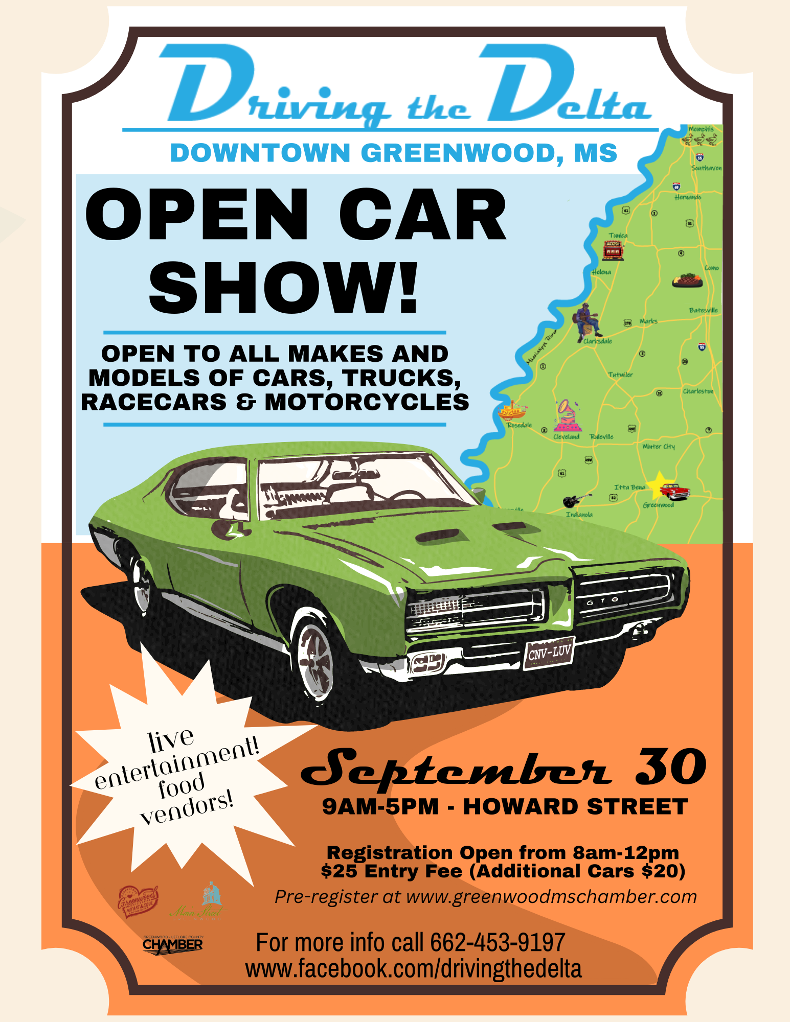Driving the Delta Car Show Greenwood, MS Chamber of Commerce