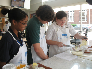 Children in cooking class.